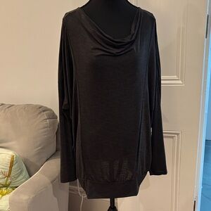Lucy Charcoal Cowl Neck Top